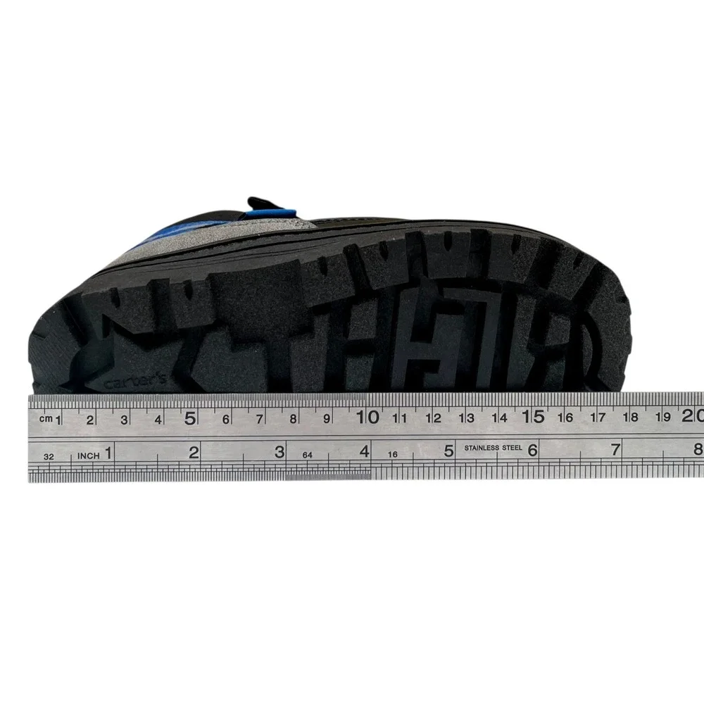 Carter's Toddler Boys Slip-on Athletic Ankle Booties Size 10 Black Blue Gray